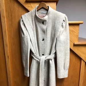 Maxi length winter coat. Size small. Beige. Like new. Fashioned by Jill Jr.